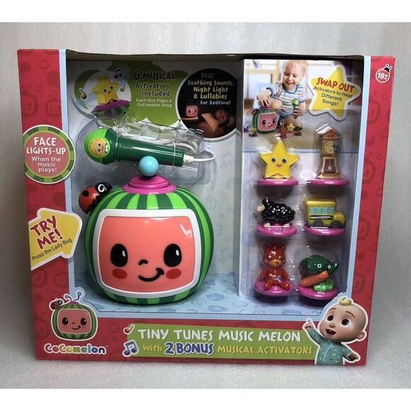 CoComelon Tiny Tunes Music Melon Toy with 6 Musical Activators & Microphone NEW - Picture 10 of 16